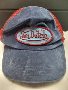 Authentic Vintage Von Dutch Originals Navy/Red Truckers Cap Mütze Snapback - Bild 1 von 2