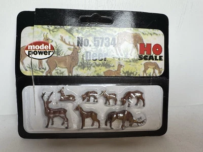 HO Scale Model Power Group of Deer NEW IN PACKAGE Vintage Miniature Animals - Image 1 of 3