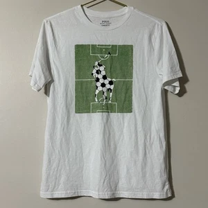 Polo Ralph Laure Boys T Shirt Big Pony White Sz L 14-16 - Picture 1 of 5