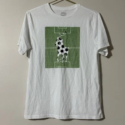 Polo Ralph Laure Boys T Shirt Big Pony White Sz L 14-16 - Image 1 of 4