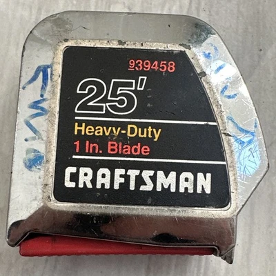Vintage Craftsman Heavy Duty Tape Measure 25’ Foot 1” Blade 9-39458 Made In USA - Image 1 of 4