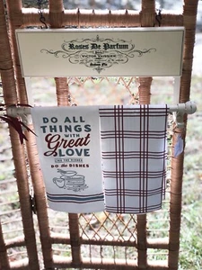 Roses De Parfum Handtuchhalter Halter Stange Handarbeit - Bild 1 von 3