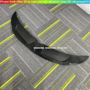 Real Carbon Fiber Rear Trunk Spoiler Wing NEW Style For Tesla Model Y 2020-2021 - Picture 1 of 8
