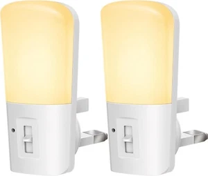 Confezione 2 Luci Notturne LOHAS Spina LED, Luminosità Regolabile 3000K, 1W, 5LM-80LM - Foto 1 di 9
