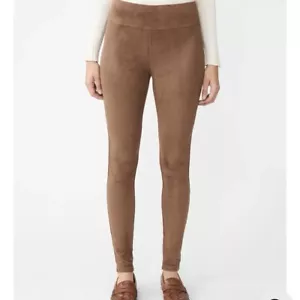 J. McLaughlin Women’s Faux Suede Leggings Tan Pants Pull-On Size XL - Picture 1 of 17
