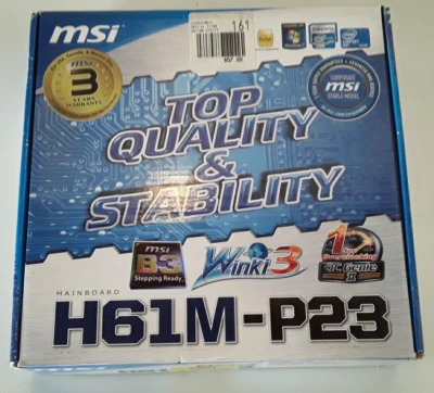 ***** NEW MSI H61M-P23 (B3) DDR3 Socket LGA 1155 H61 Intel Micro ATX Motherboard - Image 1 of 4