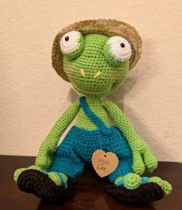 CROCHET Original FROG DOLL AMIGURUMI Soft Stuffed Baby Dolls Kids Toy Gift 16"+ - Picture 1 of 9