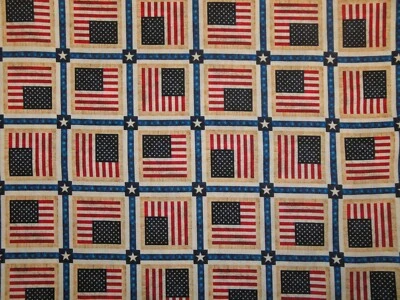 American Freedom Combed Cotton Digitally Printed Patriotic American Flag Fabric - Image 1 of 4