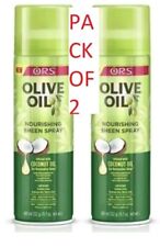 2 X Organic Root Stimulator-Olive Oil Sheen Hair Spray With COCONUT- 11.7 oz-!!!