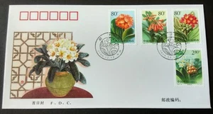 China 2000-24 Flower Clivia 君子兰 4v Stamps FDC - Picture 1 of 1