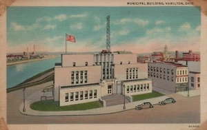  Vintage Postkarte Gemeindegebäude Hamilton Ohio - Bild 1 von 2