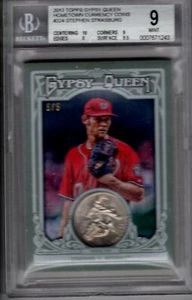 2013 Topps Gypsy Queen STEPHEN STRASBURG Hometown Currency Coins NICKEL /5 BGS 9 - Picture 1 of 1
