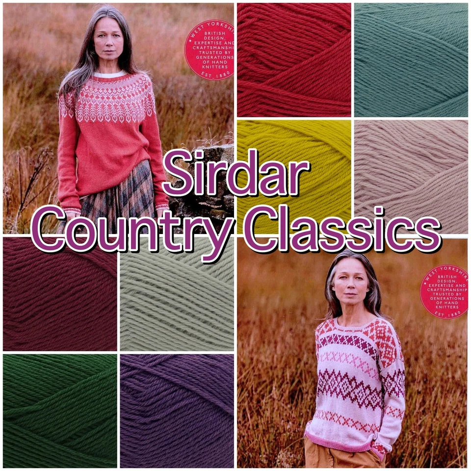 Sirdar COUNTRY CLASSIC 4 Ply  50% Wool 50% Acrylic Knitting Crochet Yarn 50g - Image 1 of 4