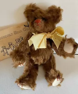 Roosevelt Bear Co Cathy Peterson oso articulado peludo etiqueta original 7" alto número 7 - Imagen 1 de 12