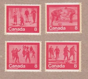 CURLING, SKIING, SKATING Canada 1974 #644-647 MNH Set of 4 - Foto 1 di 1