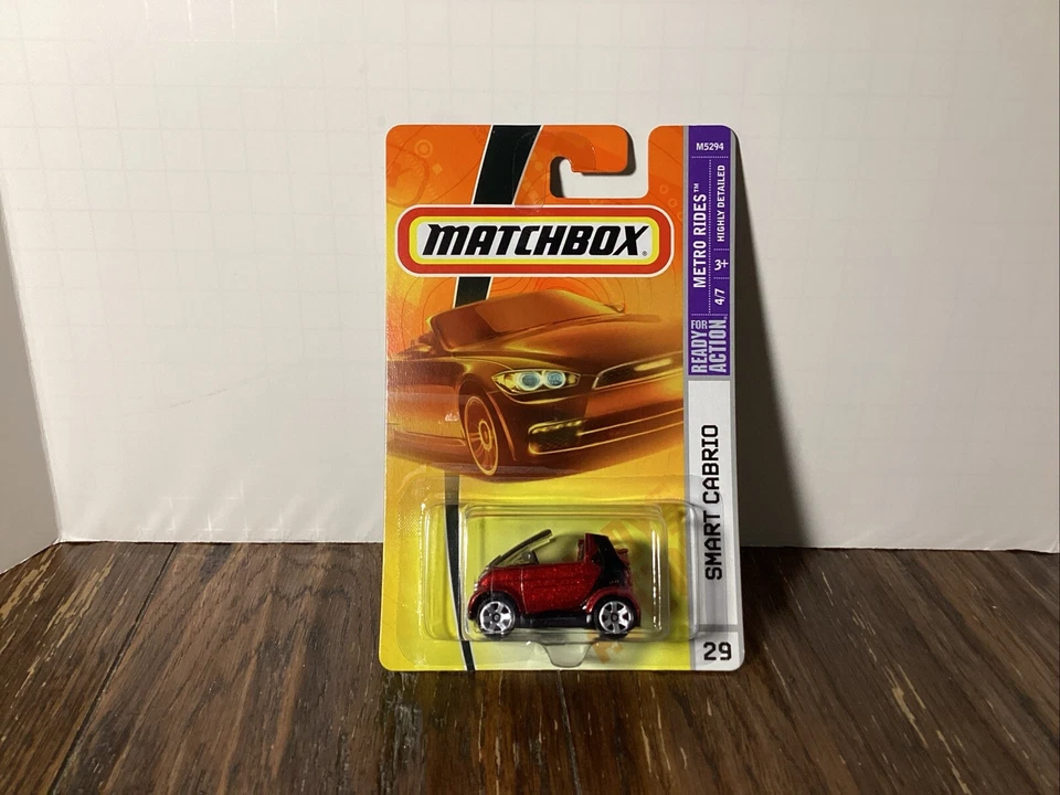 Matchbox Metro Rides Smart Cabrio 29 New In Package Metallic Red - Image 1 of 3