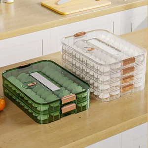 Multi-Layer Dumpling Storage Box With Kitchen Refrigerator Food Keeping Containe - Picture 1 of 16