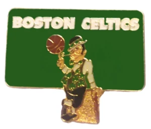 Prendedor de baloncesto de la NBA raro de los Boston Celtics verde con licencia - Imagen 1 de 2