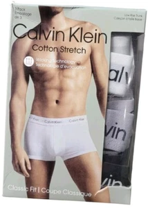 Calvin Klein Cotton Stretch Low Rise Trunk Classic Fit Multi-Color 3 Pack XL - Picture 1 of 7