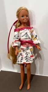 Vntg SKIPPER Barbie Mattel Doll sister 1984/1967 Bod twist bend 9”handmade Dress - Picture 1 of 8