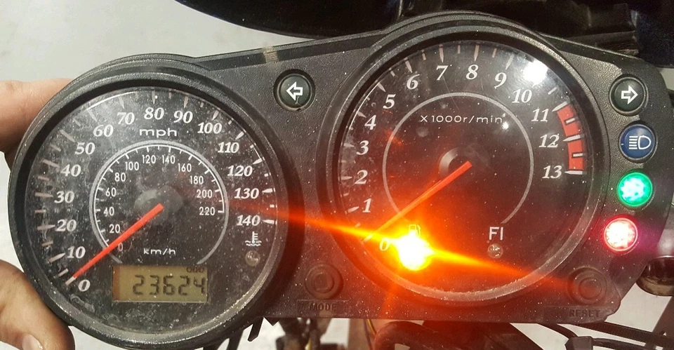 06-08 KAWASAKI NINJA 650R EX650 VELOCÍMETRO MEDIDORES PANTALLA CLÚSTER VELOCÍMETRO Foto 1 de 4