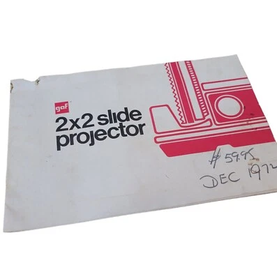 Gaf 2 X 2 Slide Projector Instructions Owners Manual Booklet Rototray Paper Book - Image 1 of 4