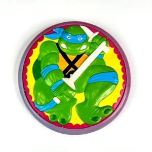 Vintage TMNT Leonardo FRISBEE Teenage Mutant Ninja Turtles 1989 3D playa volando - Imagen 1 de 15