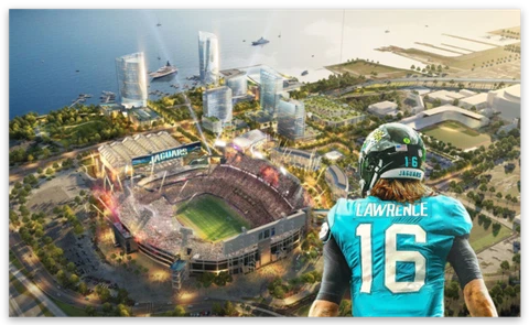 Trevor Lawrence Jacksonville Jaguars Aerial Vw Stadium #1 Draft Pick 2021 MAGNET Cover