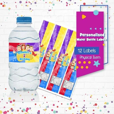 PRINTED THE WIGGLES Personalised Water Bottle Labels Stickers Party Decorations - image 1 of 3