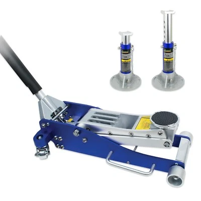 Jackco 3 Ton Low Profile Aluminum Racing Floor Jack with Aluminum Jack Stands - Изображение 1 из 4