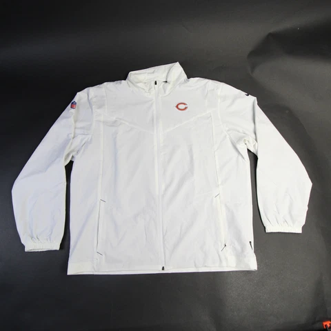 Chicago Bears Nike NFL On Field Apparel Dri-Fit Jacket Men's White Used Cover