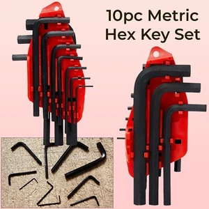 10pcs Hexagon Hex Allen Key Set Wrench Screwdriver Tool Kit L Shape 1.5mm-10mm - Picture 1 of 12