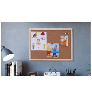 Office Cork Board Wood Hanging Bulletin Board Office School Supplies 30X40cm - Picture 1 of 12