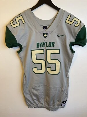 Nike Mens L Gray Baylor Bears Vapor Pro Football Game Cut 55 Jersey NWOT - Image 1 of 4