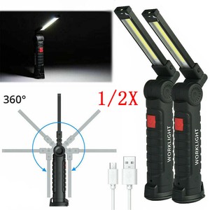 LED COB Rechargeable Work Light Magnetic Torch Flexible Inspection Lamp Cordless