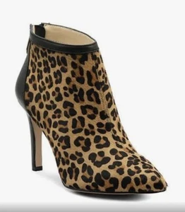 NEW Without Box Adrienne Vittadini Calf Hair Leopard Print Ankle Bootie 7.5 - Picture 1 of 6