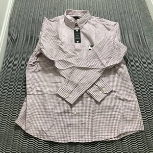 Pronto Uomo non iron slim fit plaid dress shirt men 18.5 NWT all cotton - Picture 1 of 7