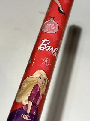 BARBIE Holiday Christmas Gift Wrap 20 sq ft Roll 2015 American Greetings 204453 - Image 1 of 4