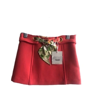 Milly Minis Girls Wool Blend Scarf Tie Mini Skirt, Warm Pink, Size 4 - Picture 1 of 1