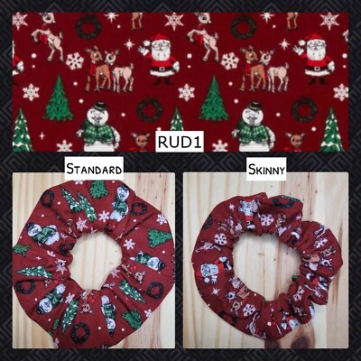 Rudolph Scrunchies | Handmade in the USA | Long Lasting Premium Silicone Elastic - Image 1 of 3