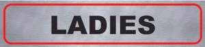 LADIES Self Adhesive Sign Shop Market Toilet Room Ladies Changing Room 17x4cm - Picture 1 of 1