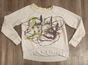 Neiman Marcus Proenza Schouler Gray Cotton Blend Pullover Womens Sweatshirt L - Picture 1 of 7