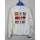 Vintage Nike Korea 1988 Olimpiada Papierowa wiatrówka Lekka kurtka zapinana na zamek błyskawiczny