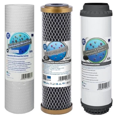 Aquafilter 3 Stage 10"HMA Heavy Metal Reduction Water Filter Replacement Filters - Image 1 of 2
