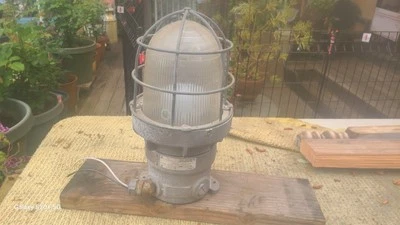 Vintage Industrial Russell & Stoll Explosion Proof Caged Blast Proof Maritime - Image 1 of 4