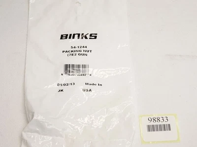 Binks 54-1244 Packing Nut 7E2 Gun / Neu OVP - Bild 1 von 2