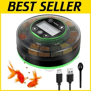USB Rechargeable Automatic Fish Feeder with Moisture-Proof Precision & LCD Timer - Picture 1 of 9
