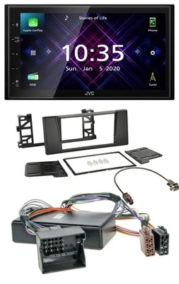 JVC DAB 2DIN MP3 Bluetooth USB Autoradio für BMW 5er E39 X5 E53 Aktivsystem Quad - Bild 1 von 4