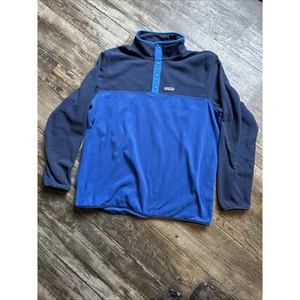 Patagonia Color Block Snap T Pullover Herren XL blau leichte Fleeceschicht - Bild 1 von 5