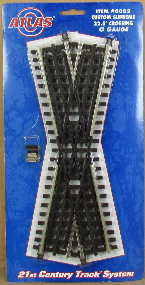 Atlas O 6082 22.5-Degree Crossing Track Section O-Gauge NIP - Image 1 of 1